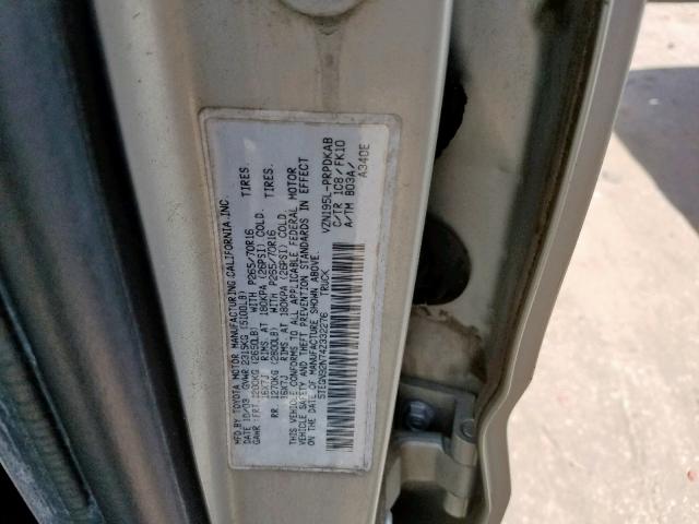 5TEGN92N74Z332276 - 2004 TOYOTA TACOMA DOU SILVER photo 10