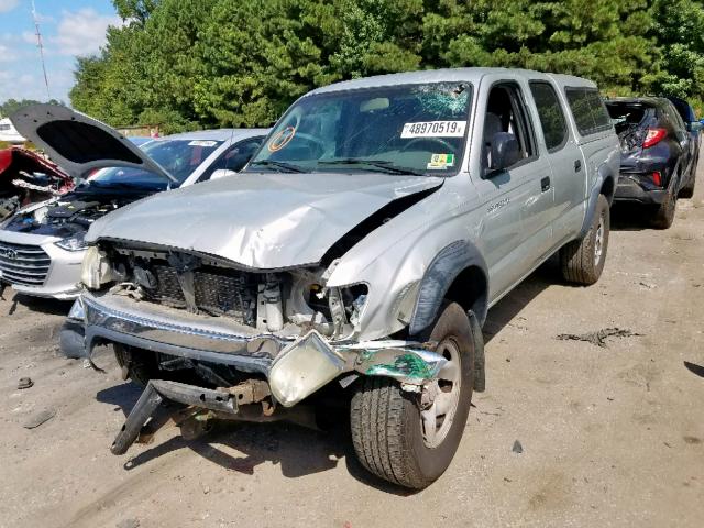 5TEGN92N74Z332276 - 2004 TOYOTA TACOMA DOU SILVER photo 2