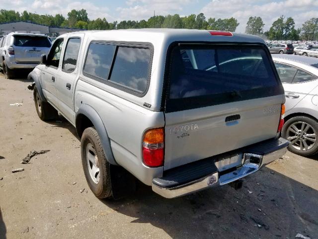 5TEGN92N74Z332276 - 2004 TOYOTA TACOMA DOU SILVER photo 3