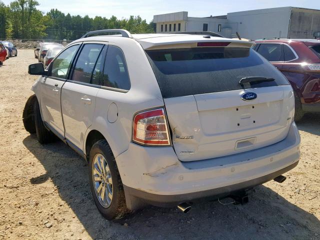 2FMDK38C79BA47741 - 2009 FORD EDGE SEL WHITE photo 3