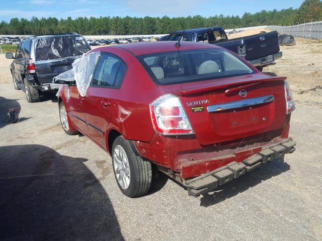 3N1AB6AP7CL671463 - 2012 NISSAN SENTRA 2.0 RED photo 3