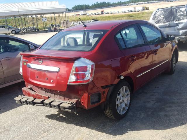 3N1AB6AP7CL671463 - 2012 NISSAN SENTRA 2.0 RED photo 4