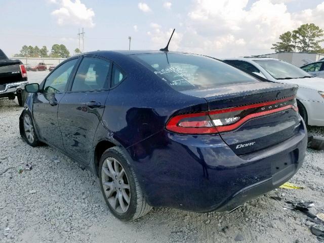 1C3CDFBB3FD142352 - 2015 DODGE DART SXT BLUE photo 3