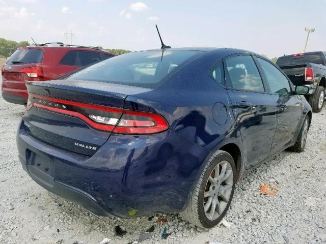 1C3CDFBB3FD142352 - 2015 DODGE DART SXT BLUE photo 4