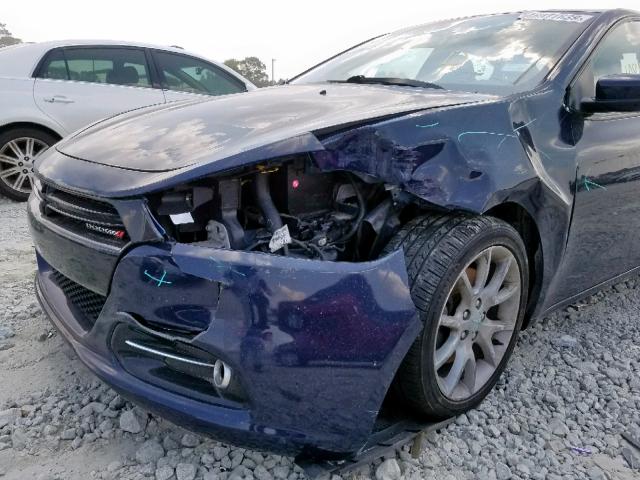 1C3CDFBB3FD142352 - 2015 DODGE DART SXT BLUE photo 9