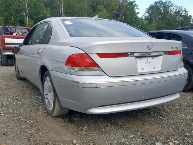 WBAGN63473DR09347 - 2003 BMW 745 LI SILVER photo 3