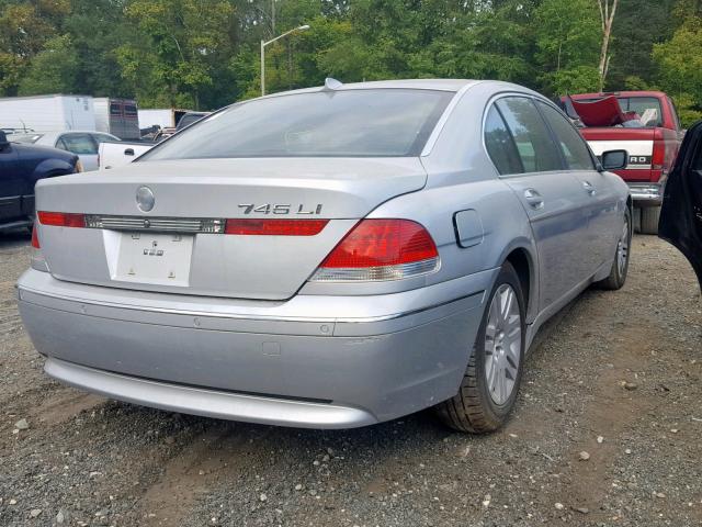 WBAGN63473DR09347 - 2003 BMW 745 LI SILVER photo 4