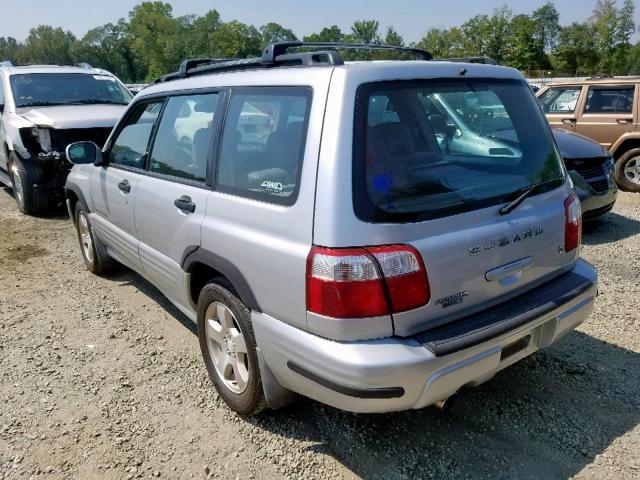 JF1SF65602H727415 - 2002 SUBARU FORESTER S SILVER photo 3