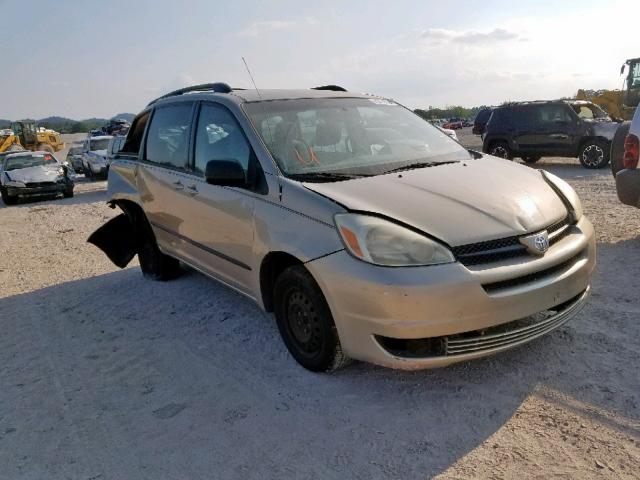 5TDZA23C14S209529 - 2004 TOYOTA SIENNA CE GOLD photo 1