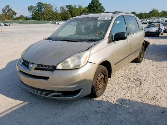 5TDZA23C14S209529 - 2004 TOYOTA SIENNA CE GOLD photo 2