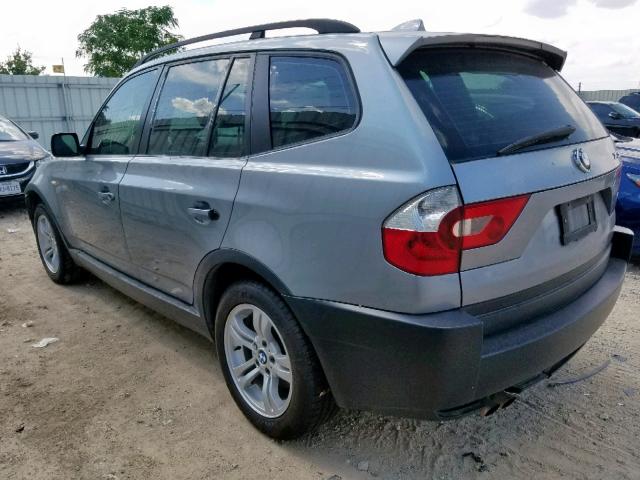 WBXPA93464WC32402 - 2004 BMW X3 3.0I GRAY photo 3