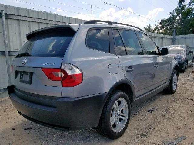 WBXPA93464WC32402 - 2004 BMW X3 3.0I GRAY photo 4