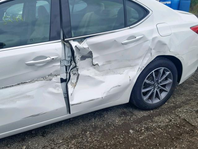 19UUB1F59JA001780 - 2018 ACURA TLX TECH WHITE photo 9
