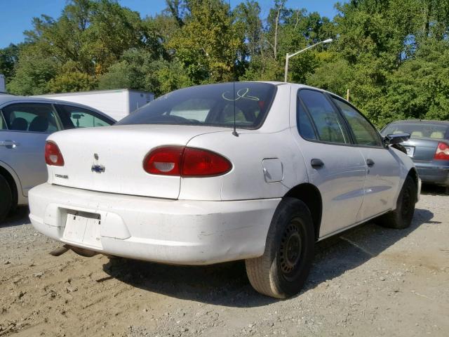 1G1JC524217338008 - 2001 CHEVROLET CAVALIER B WHITE photo 4