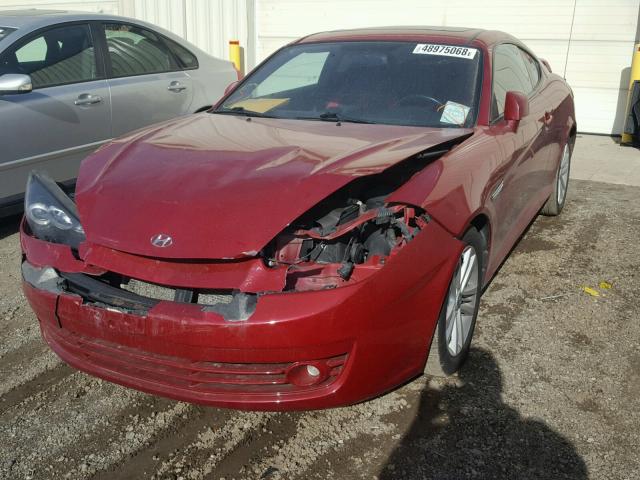 KMHHM65DX7U251211 - 2007 HYUNDAI TIBURON GS BURGUNDY photo 2