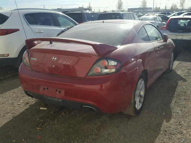 KMHHM65DX7U251211 - 2007 HYUNDAI TIBURON GS BURGUNDY photo 4