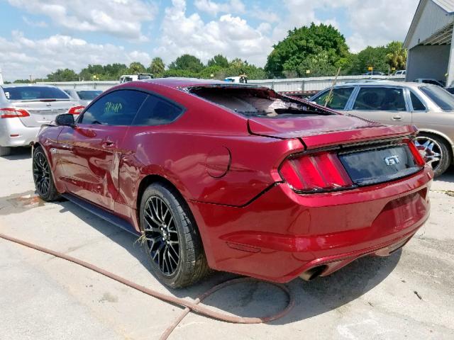 1FA6P8CF3H5343135 - 2017 FORD MUSTANG GT RED photo 3