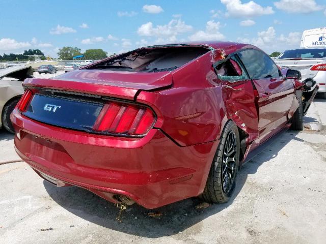 1FA6P8CF3H5343135 - 2017 FORD MUSTANG GT RED photo 4