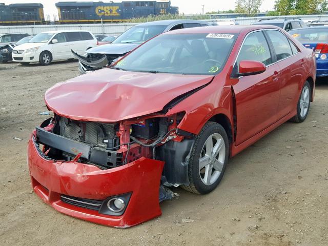 4T1BF1FK5CU525733 - 2012 TOYOTA CAMRY BASE RED photo 2