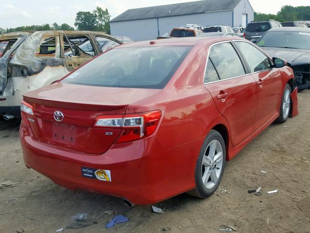 4T1BF1FK5CU525733 - 2012 TOYOTA CAMRY BASE RED photo 4