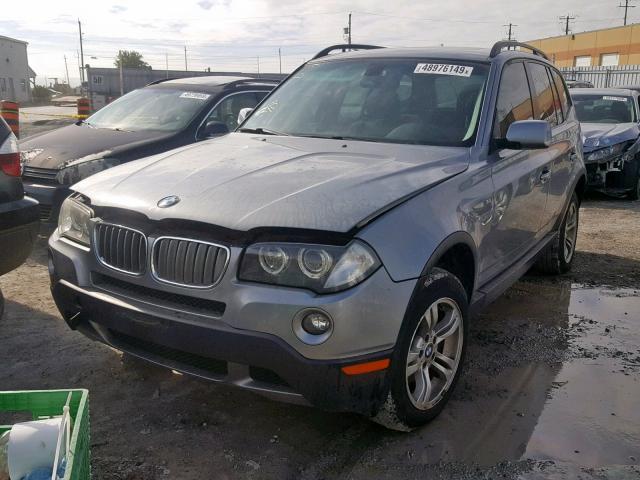 WBXPC73487WE50697 - 2007 BMW X3 3.0I GRAY photo 2