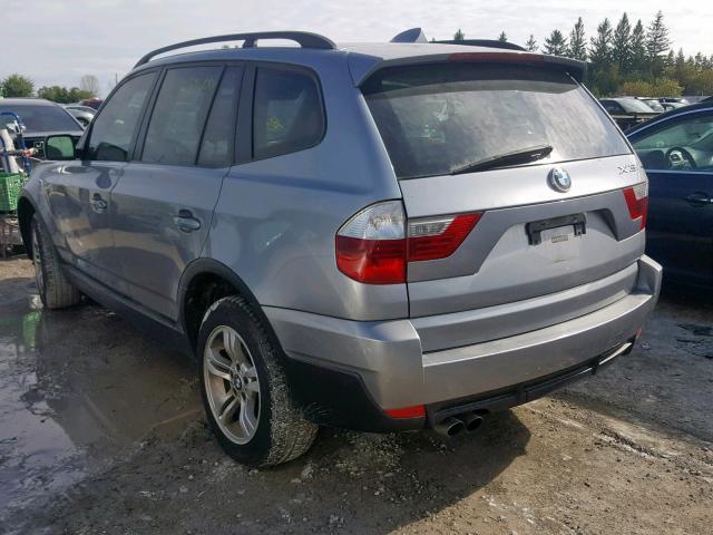 WBXPC73487WE50697 - 2007 BMW X3 3.0I GRAY photo 3