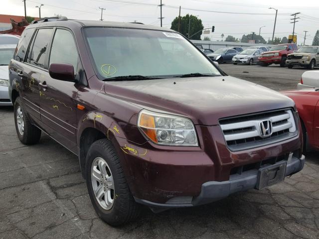 5FNYF28268B026926 - 2008 HONDA PILOT VP BURGUNDY photo 1