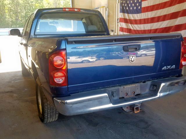 1D7HU182X7J598269 - 2007 DODGE RAM 1500 S BLUE photo 3