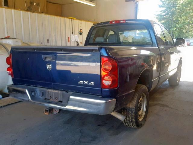 1D7HU182X7J598269 - 2007 DODGE RAM 1500 S BLUE photo 4