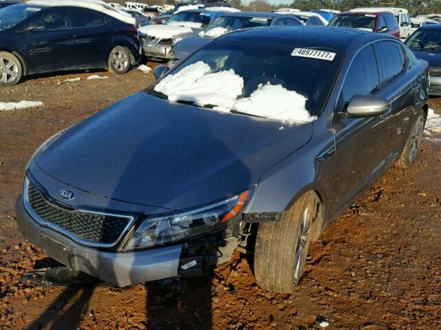 5XXGR4A62EG256435 - 2014 KIA OPTIMA SX SILVER photo 2