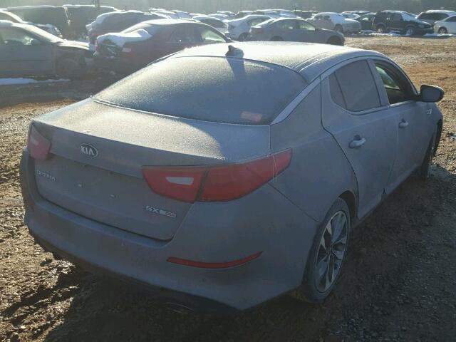 5XXGR4A62EG256435 - 2014 KIA OPTIMA SX SILVER photo 4