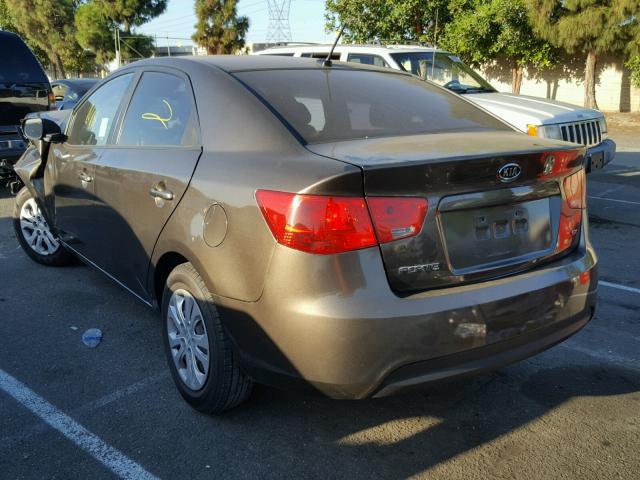 KNAFU4A26A5242783 - 2010 KIA FORTE EX CHARCOAL photo 3