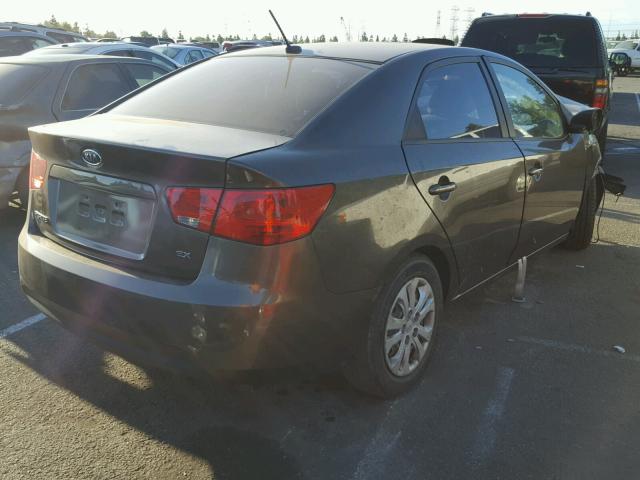 KNAFU4A26A5242783 - 2010 KIA FORTE EX CHARCOAL photo 4