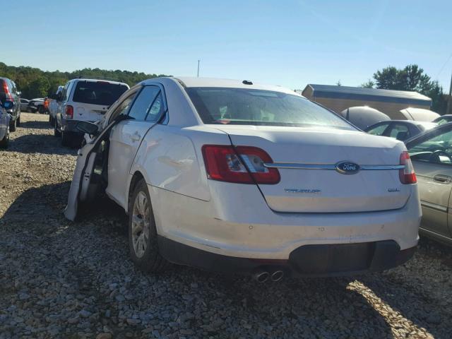 1FAHP2EW1BG137052 - 2011 FORD TAURUS SEL WHITE photo 3