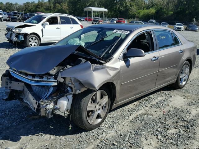 1G1ZC5E04CF298860 - 2012 CHEVROLET MALIBU 1LT ნაცრისფერი ფოტო 2