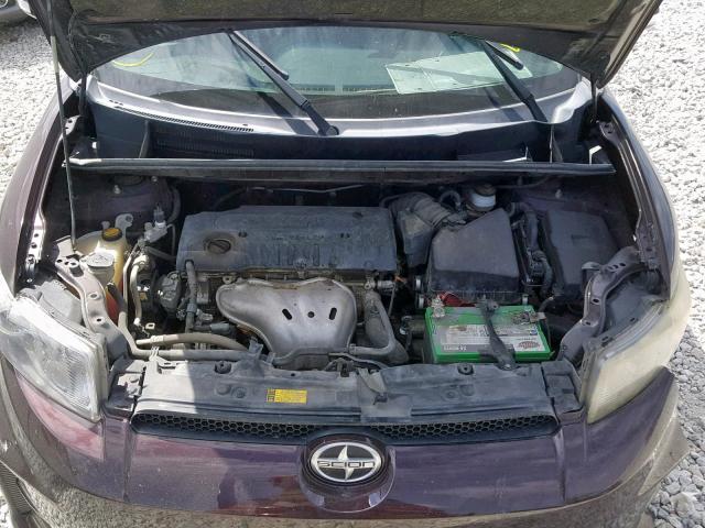 JTLZE4FE7CJ013219 - 2012 TOYOTA SCION XB ბურგუნდია ფოტო 7