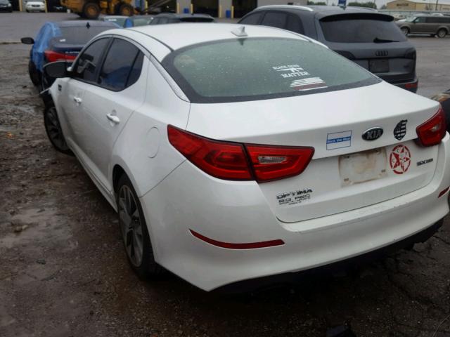 5XXGR4A72EG265824 - 2014 KIA OPTIMA SX WHITE photo 3