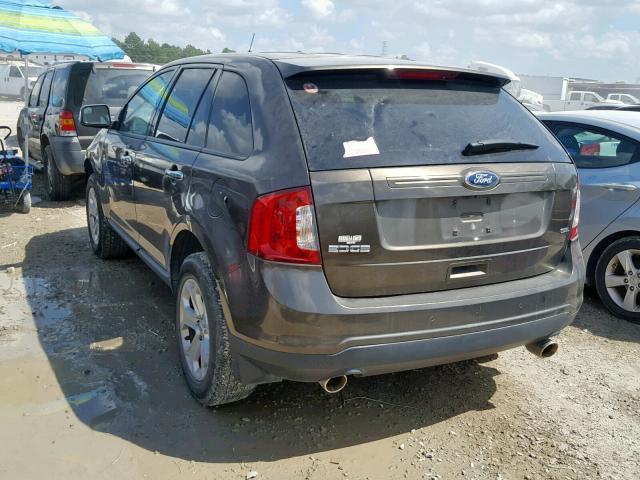 2FMDK3JC1BBA33981 - 2011 FORD EDGE SEL BLACK photo 3