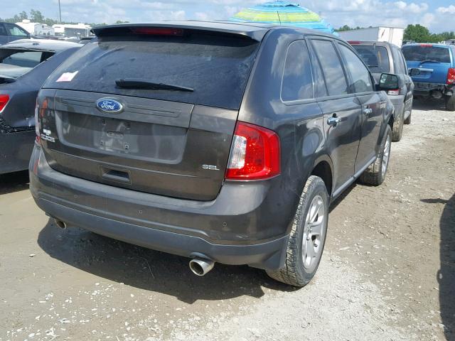 2FMDK3JC1BBA33981 - 2011 FORD EDGE SEL BLACK photo 4