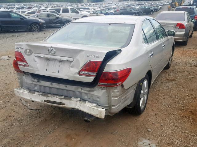 JTHBA30G755064601 - 2005 LEXUS ES 330 GRAY photo 4