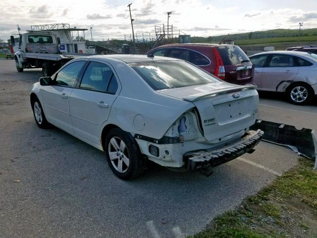 3FAHP01118R173601 - 2008 FORD FUSION SE WHITE photo 3