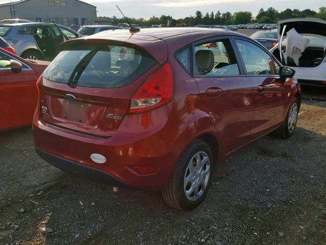 3FADP4EJ7DM223408 - 2013 FORD FIESTA SE RED photo 4