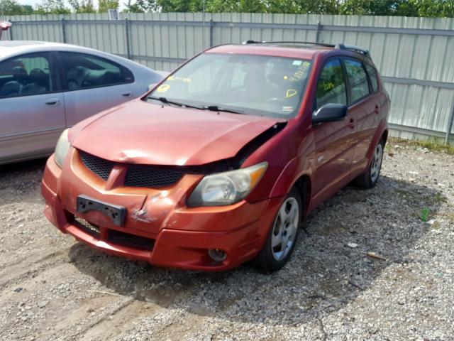 5Y2SL62834Z453892 - 2004 PONTIAC VIBE RED photo 2