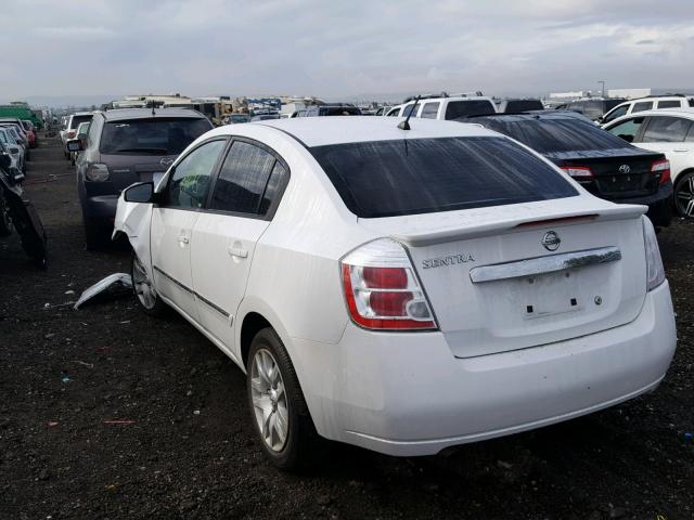 3N1AB6AP4CL672943 - 2012 NISSAN SENTRA 2.0 WHITE photo 3