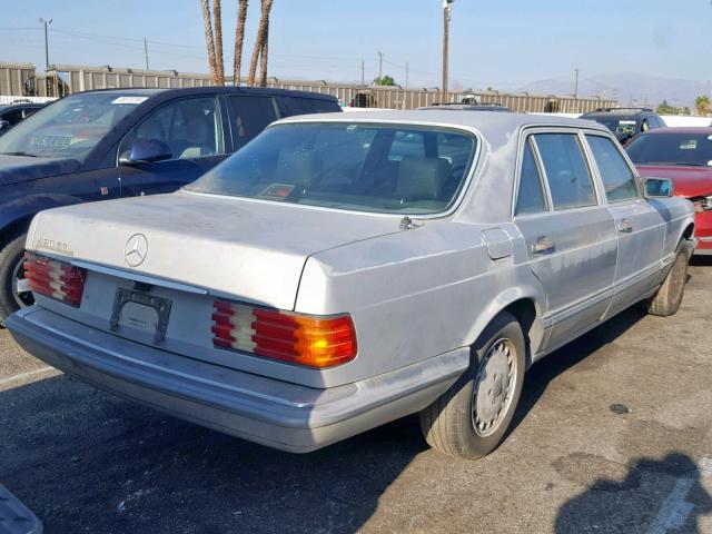 WDBCA35E6LA545357 - 1990 MERCEDES-BENZ 420 SEL SILVER photo 4