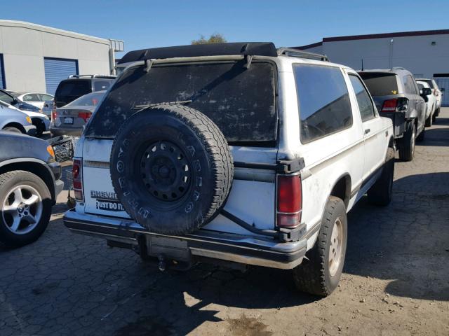 1GNCT18Z8K0125318 - 1989 CHEVROLET BLAZER S10 WHITE photo 4