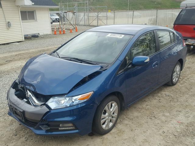 JHMZE2H74ES002267 - 2014 HONDA INSIGHT EX BLUE photo 2