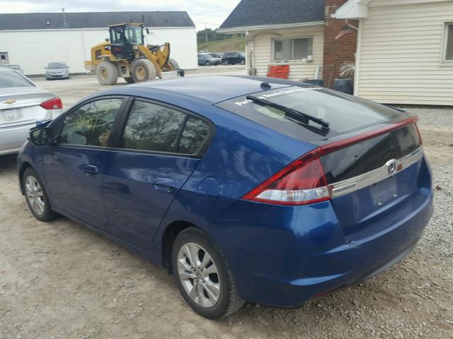 JHMZE2H74ES002267 - 2014 HONDA INSIGHT EX BLUE photo 3