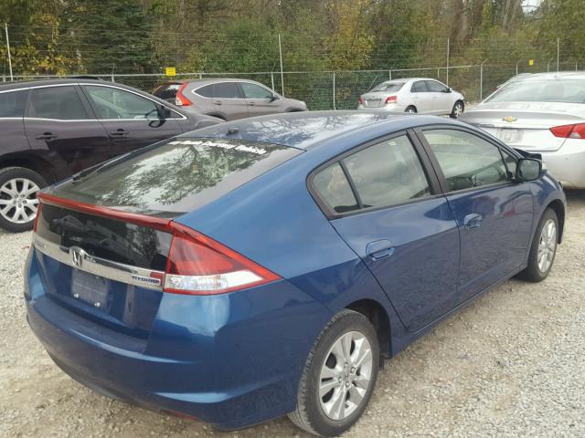 JHMZE2H74ES002267 - 2014 HONDA INSIGHT EX BLUE photo 4