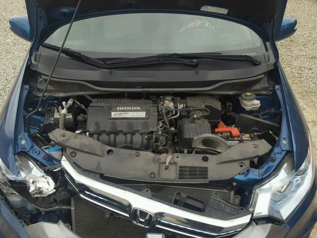 JHMZE2H74ES002267 - 2014 HONDA INSIGHT EX BLUE photo 7